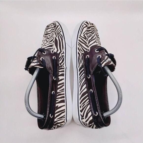 Sperry Top Sider Zebra Print Boat Shoes Womens Size‎ 9.5 M Sperry Casual Shoes - Picture 5 of 8